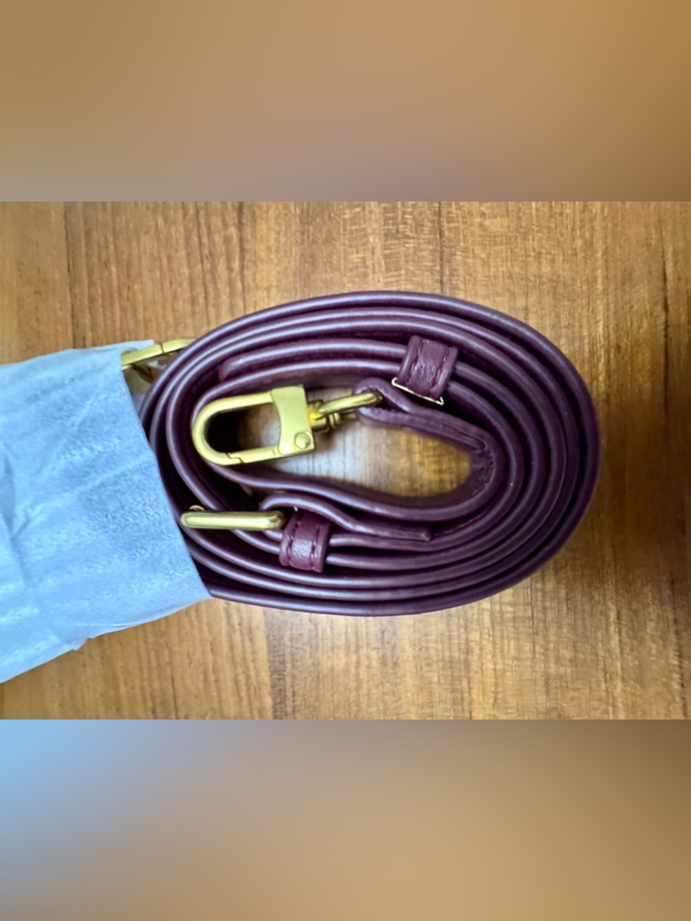 Burgundy Woven Leather Clutch- Designer Style - Picture 4 of 4